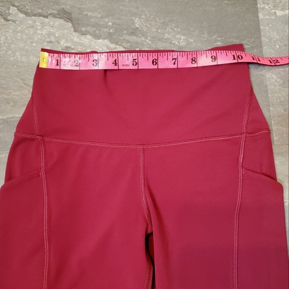 NWOT Lululemon Align High-Rise Pant. Crop. Pockets. Pink, "Pomegranate". Size 4. - Picture 11 of 13
